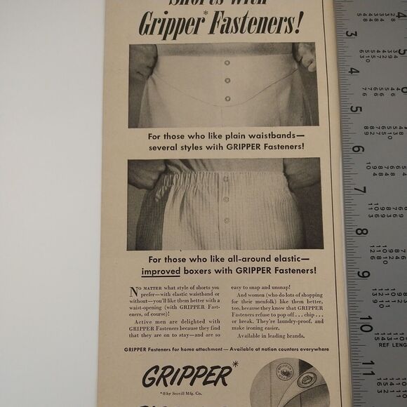 Men's‎ Fashion Underwear - Vtg 1950 Orig Retro PRINT AD - Gay Interest Ephemera - Picture 5 of 7